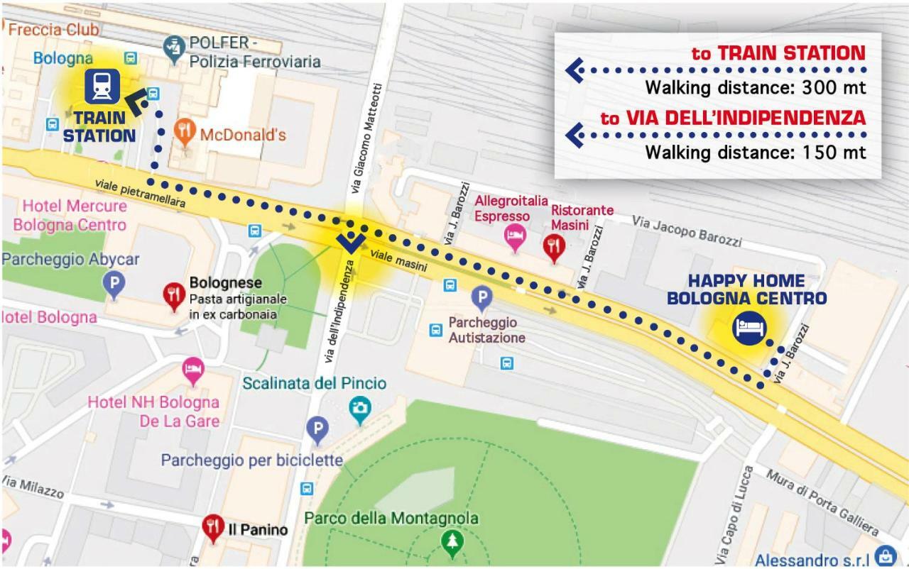 Happy Home Bo Centro Free Private Parking Μπολόνια Εξωτερικό φωτογραφία